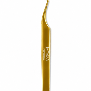 Gold long-neck 90 degree volume lash tweezer