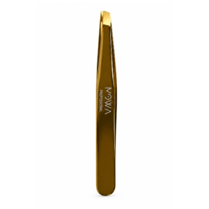 Gold slant-tip classic lash tweezer