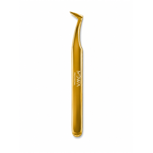 Gold 45 degree volume fan lash tweezer