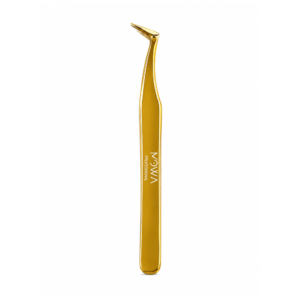 Gold 45 degree boot-tip volume lash tweezer