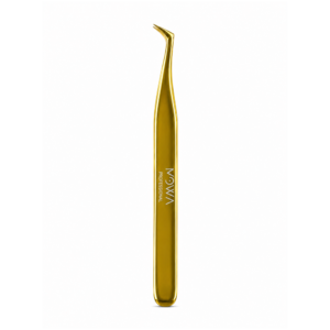 Gold 45 degree angled volume lash tweezer