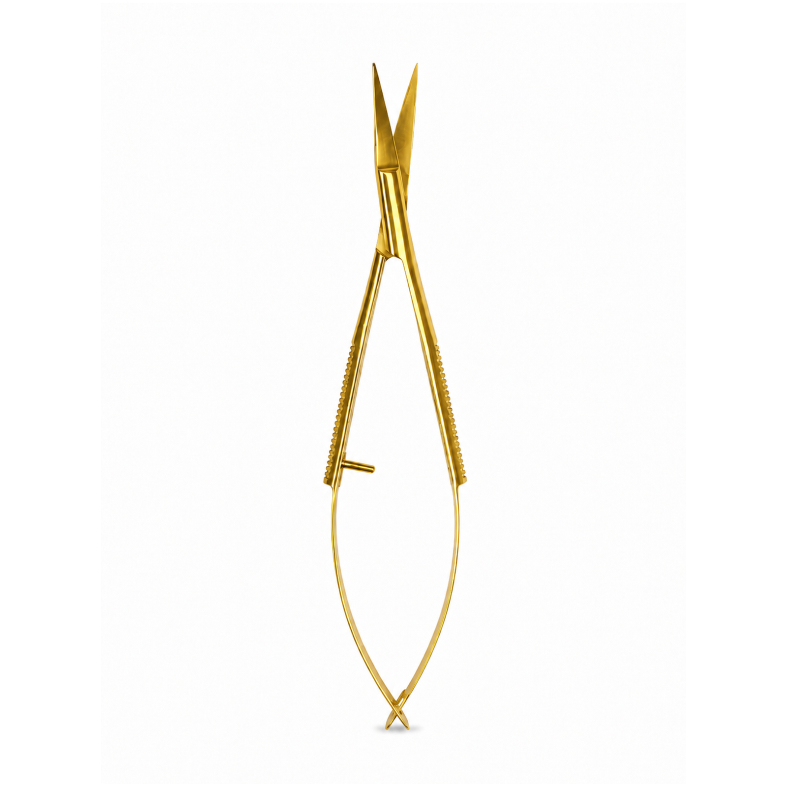 Gold precision lash scissors with pointed blades