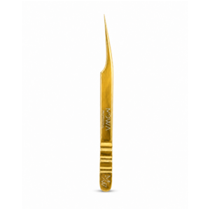 Gold fine-tip isolation lash tweezer