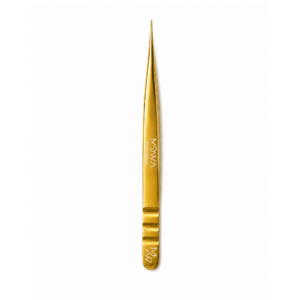 Gold straight isolation lash tweezer