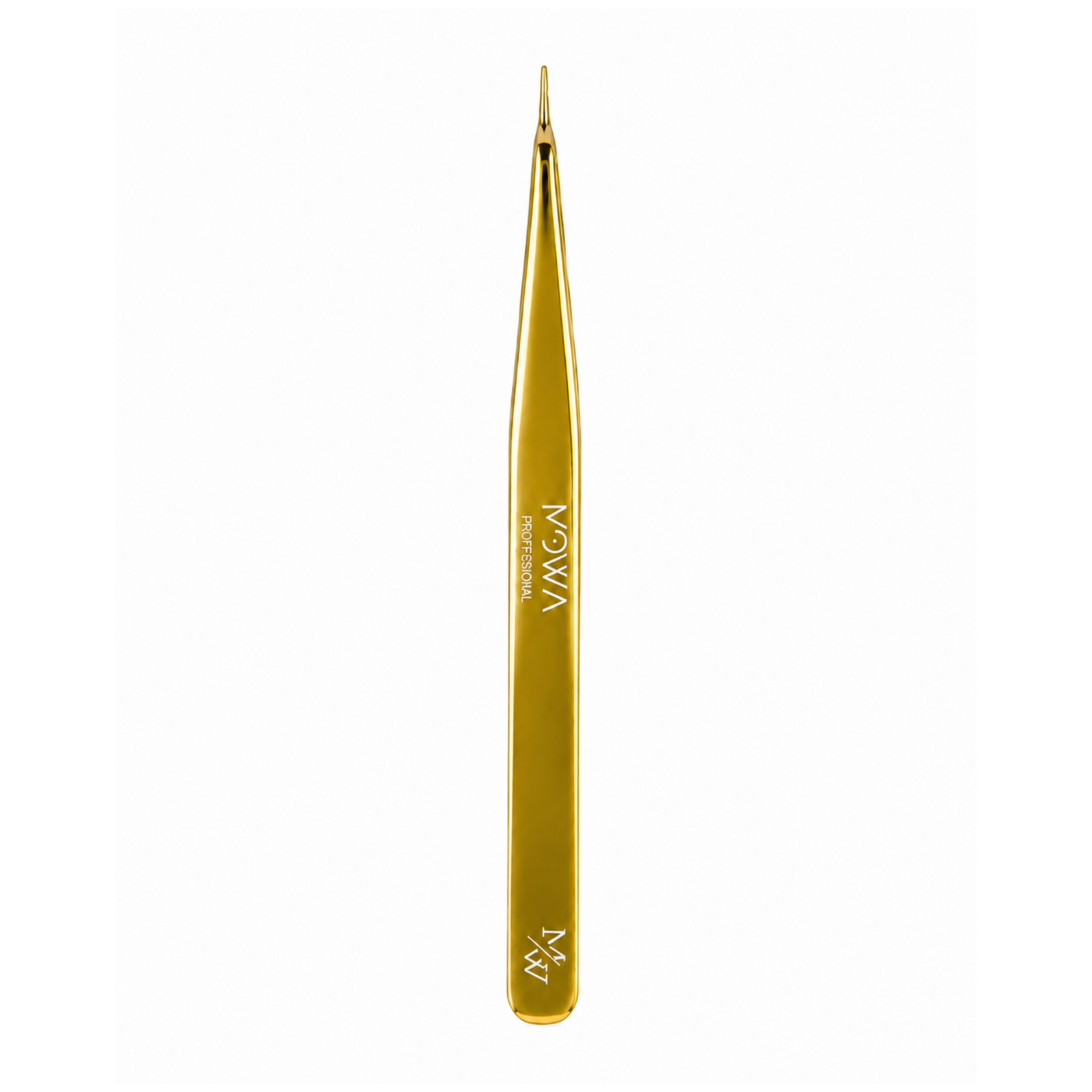 Gold straight precision isolation lash tweezer