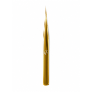 Gold straight isolation lash tweezer