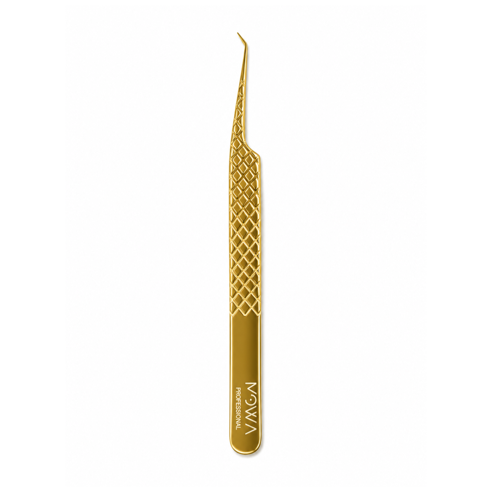Gold textured 45 degree isolation lash tweezer