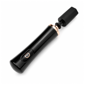 Portable black and rose-gold electric lash adhesive mixer