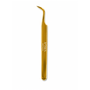 Gold curved volume lash tweezer